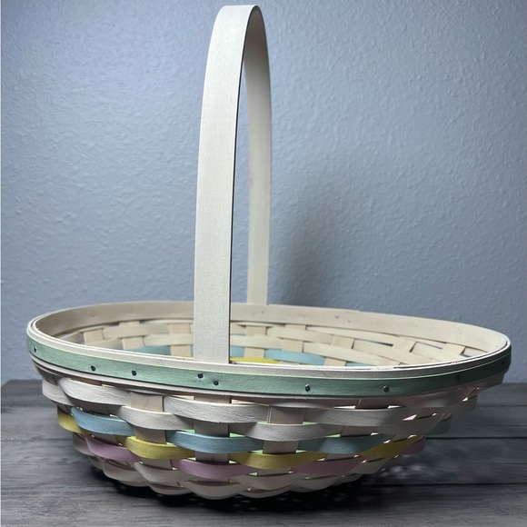 Longaberger 2009 Egg Shaped Easter Basket Combo w/Lid, Liner, Protector & Tie-on - Picture 12 of 16